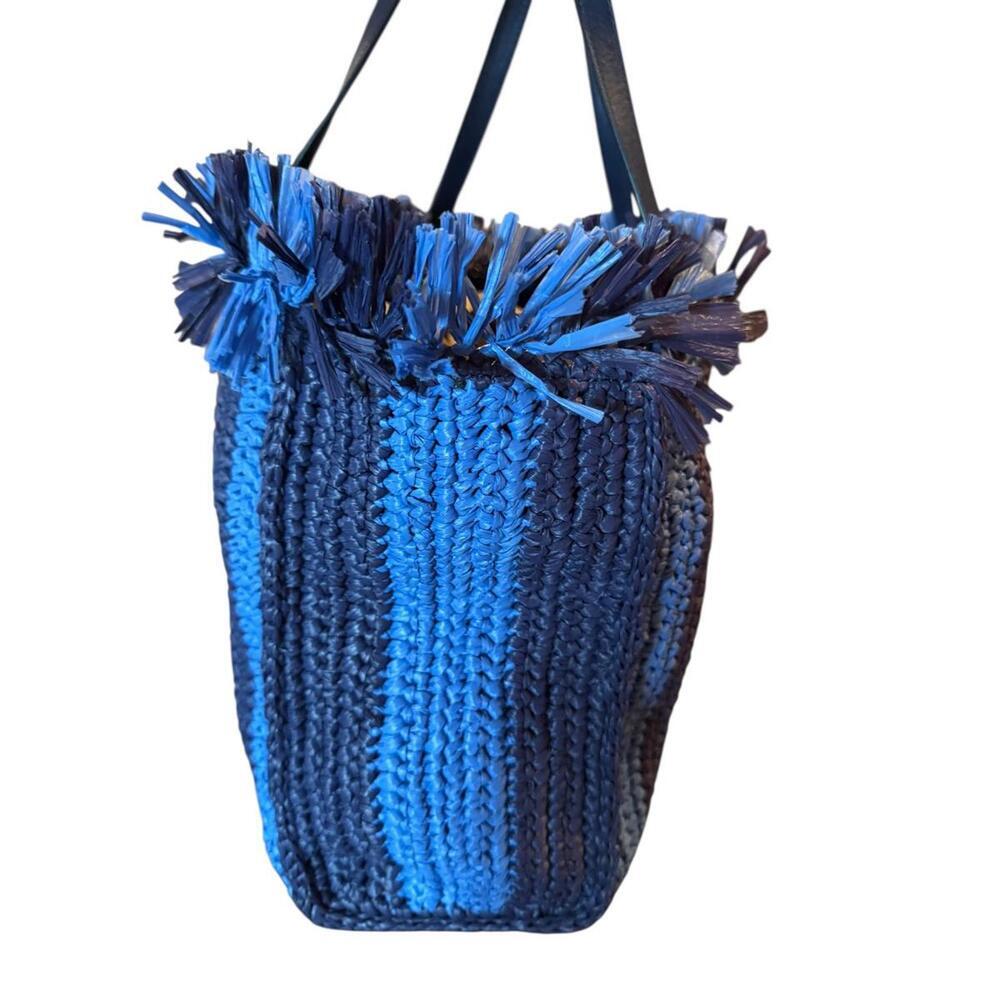 Kate Spade Sam Stripe Raffia Tote - Picture 3 of 7